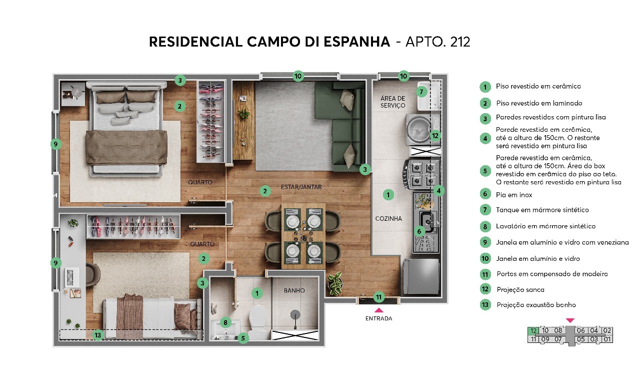 Apartamento, 2 quartos, 36 m² - Foto 14